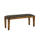  Coaster Furniture Lamont 910177 Fabric Upholstered Accent Bench - Black and Natural IMAGE 1