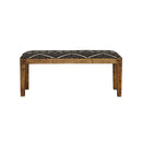  Coaster Furniture Lamont 910177 Fabric Upholstered Accent Bench - Black and Natural IMAGE 2