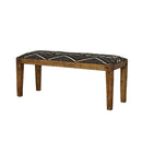  Coaster Furniture Lamont 910177 Fabric Upholstered Accent Bench - Black and Natural IMAGE 3