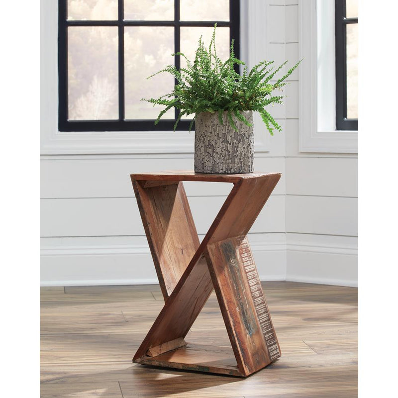  Coaster Furniture Lily 910180 Solid Reclaimed Wood Accent Side Table - Natural IMAGE 5