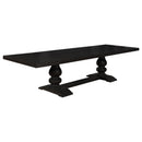  Coaster Furniture Phelps 121231 123-inch Extension Leaf Dining Table - Distressed Noir IMAGE 1