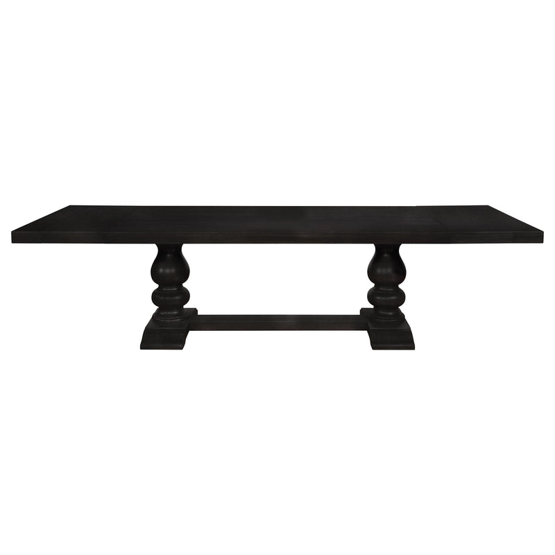  Coaster Furniture Phelps 121231 123-inch Extension Leaf Dining Table - Distressed Noir IMAGE 2