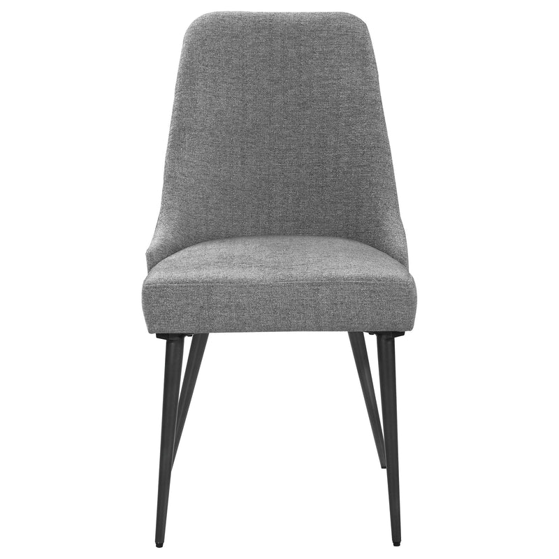  Coaster Furniture Alan 190442 Fabric Upholstered Dining Side Chair - Grey (Set of 2) IMAGE 2