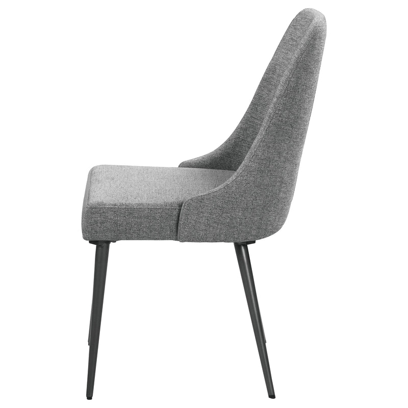  Coaster Furniture Alan 190442 Fabric Upholstered Dining Side Chair - Grey (Set of 2) IMAGE 4