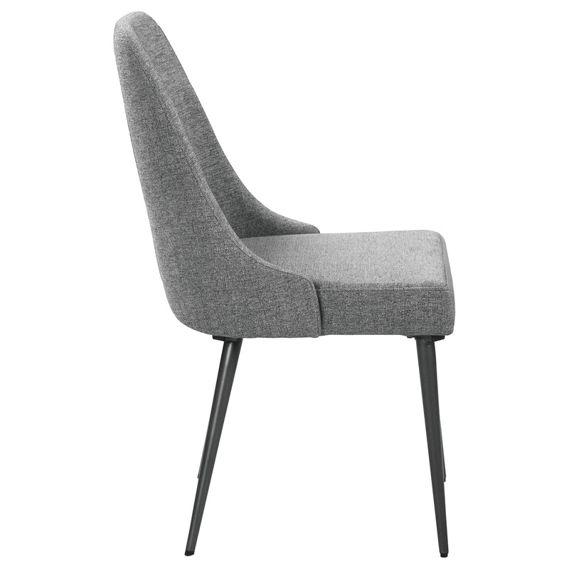  Coaster Furniture Alan 190442 Fabric Upholstered Dining Side Chair - Grey (Set of 2) IMAGE 8