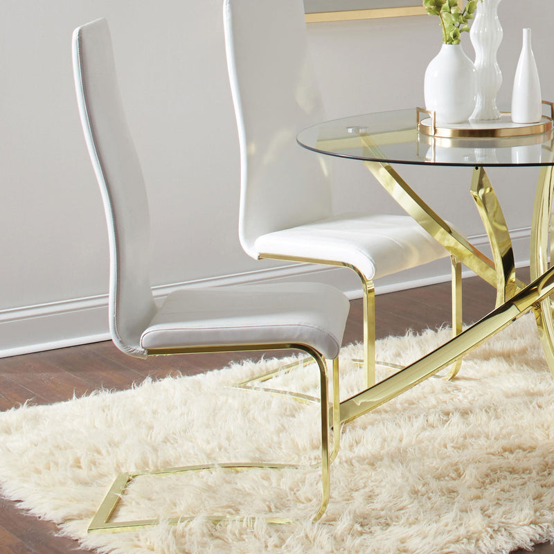  Coaster Furniture Montclair 190512 Upholstered Dining Side Chair - White (Set of 4) IMAGE 9