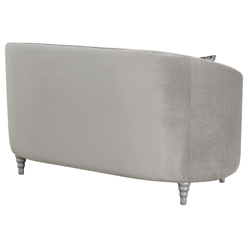  Coaster Furniture Avonlea 508461 Upholstered Sloped Arm Sofa - Grey Velvet IMAGE 7