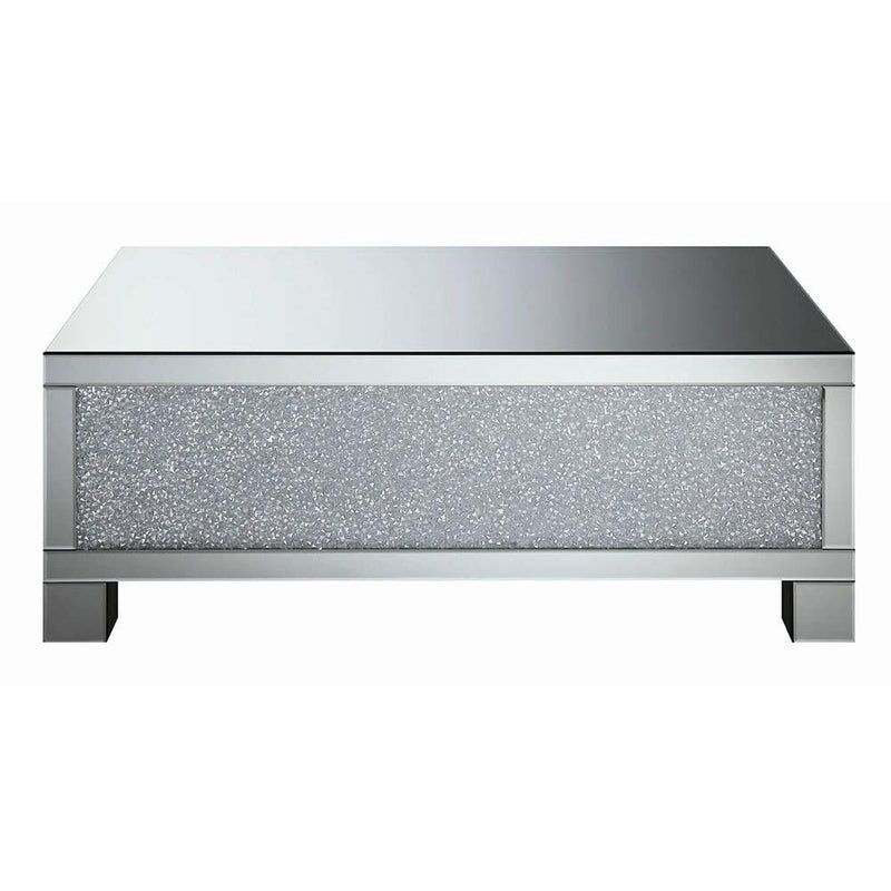  Coaster Furniture Gillian 722498 Rectangular Mirrored Acrylic Coffee Table - Silver IMAGE 2