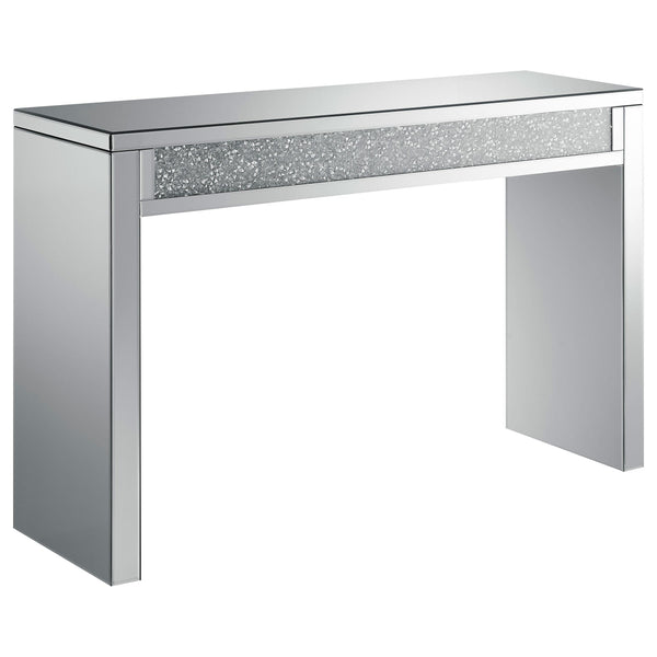  Coaster Furniture Gillian 722499 Mirrored Acrylic Entryway Console Table - Silver IMAGE 1