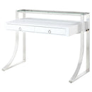  Coaster Furniture Gemma 802141 48-inch 2-Drawer Writing Desk - White High Gloss IMAGE 3