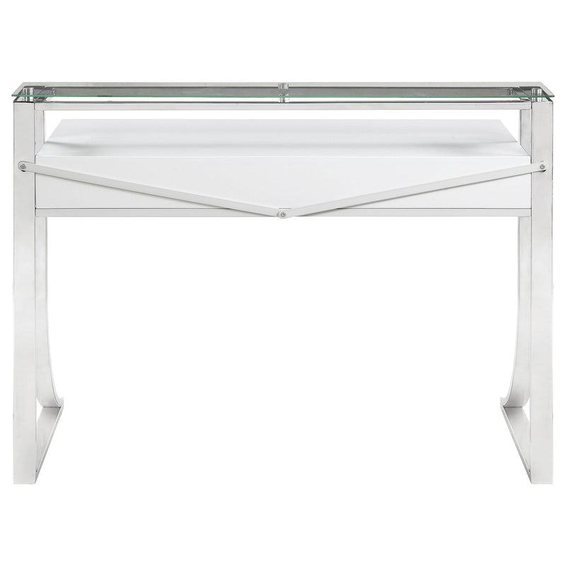  Coaster Furniture Gemma 802141 48-inch 2-Drawer Writing Desk - White High Gloss IMAGE 6