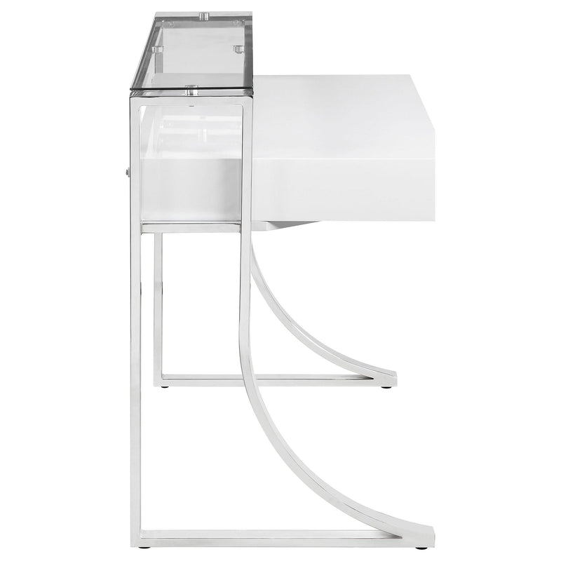  Coaster Furniture Gemma 802141 48-inch 2-Drawer Writing Desk - White High Gloss IMAGE 8