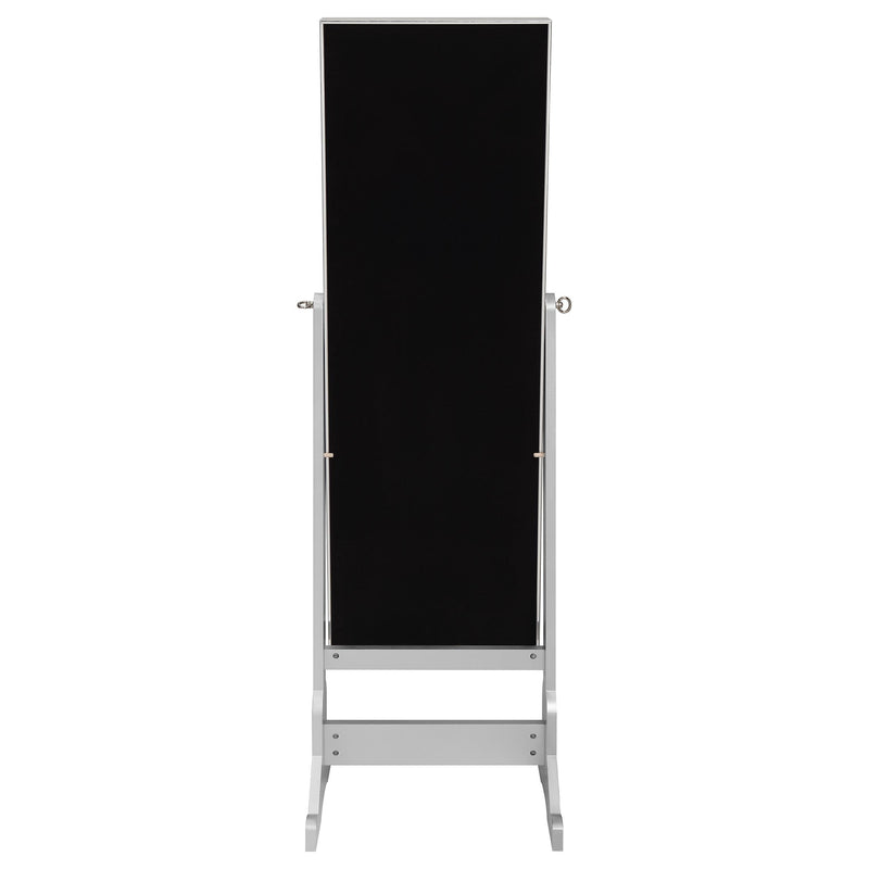  Coaster Furniture Moore 951017 Cheval Mirror with Jewelry Storage - Silver IMAGE 8