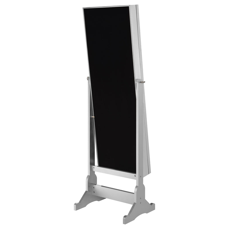  Coaster Furniture Moore 951017 Cheval Mirror with Jewelry Storage - Silver IMAGE 9