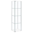  Coaster Furniture Bellatrix 951072 4-shelf Clear Glass Curio Cabinet - White IMAGE 1