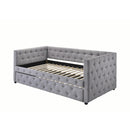  Coaster Furniture Mockern 302161 Upholstered Twin Daybed with Trundle - Grey IMAGE 1