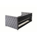  Coaster Furniture Mockern 302161 Upholstered Twin Daybed with Trundle - Grey IMAGE 3