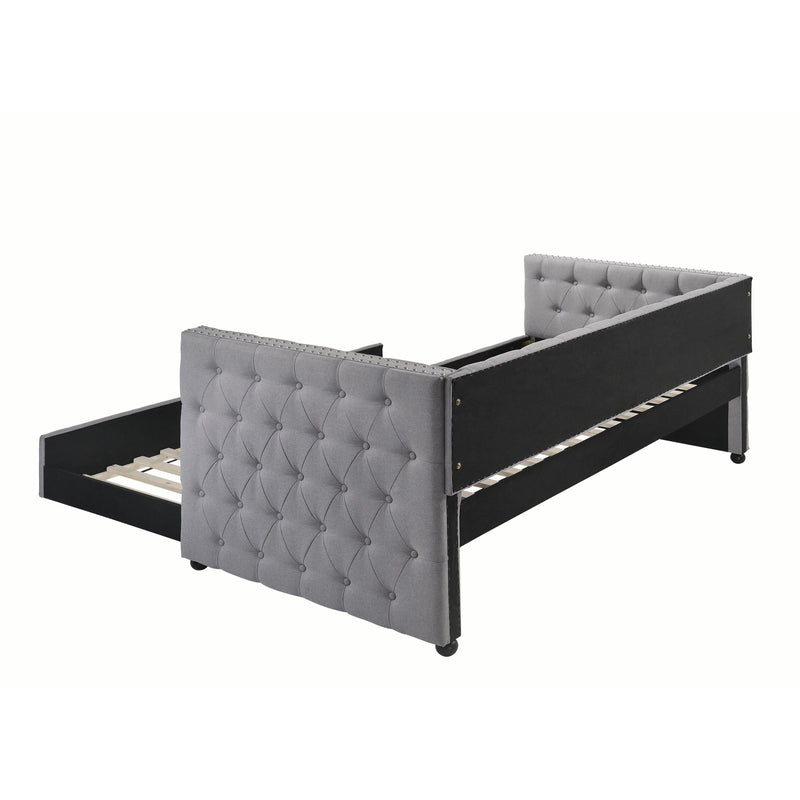 Coaster Furniture Mockern 302161 Upholstered Twin Daybed with Trundle - Grey IMAGE 4