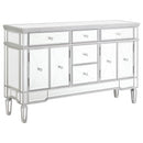  Coaster Furniture Duchess 950849 5-Drawer Mirrored Storage Accent Cabinet - Silver IMAGE 1