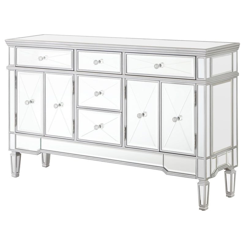  Coaster Furniture Duchess 950849 5-Drawer Mirrored Storage Accent Cabinet - Silver IMAGE 3