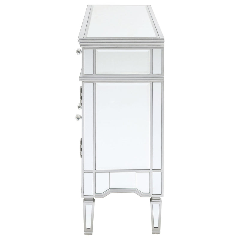  Coaster Furniture Duchess 950849 5-Drawer Mirrored Storage Accent Cabinet - Silver IMAGE 4