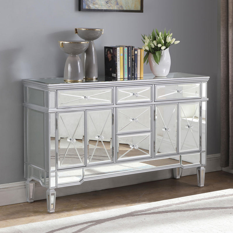  Coaster Furniture Duchess 950849 5-Drawer Mirrored Storage Accent Cabinet - Silver IMAGE 8