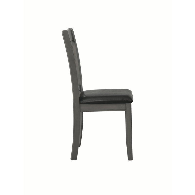  Coaster Furniture Lavon 108212 Wood Dining Side Chair - Medium Grey (Set of 2) IMAGE 3