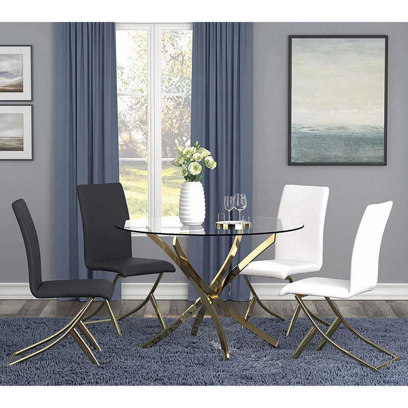  Coaster Furniture Carmelia 105172 Upholstered Dining Side Chair - Black (Set of 4) IMAGE 10