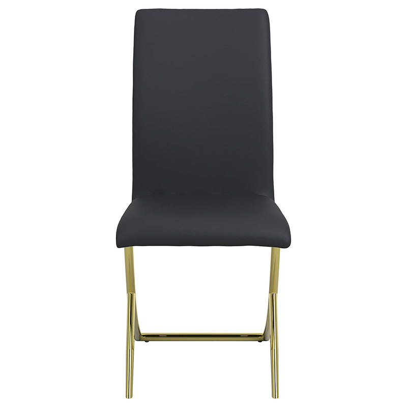  Coaster Furniture Carmelia 105172 Upholstered Dining Side Chair - Black (Set of 4) IMAGE 2