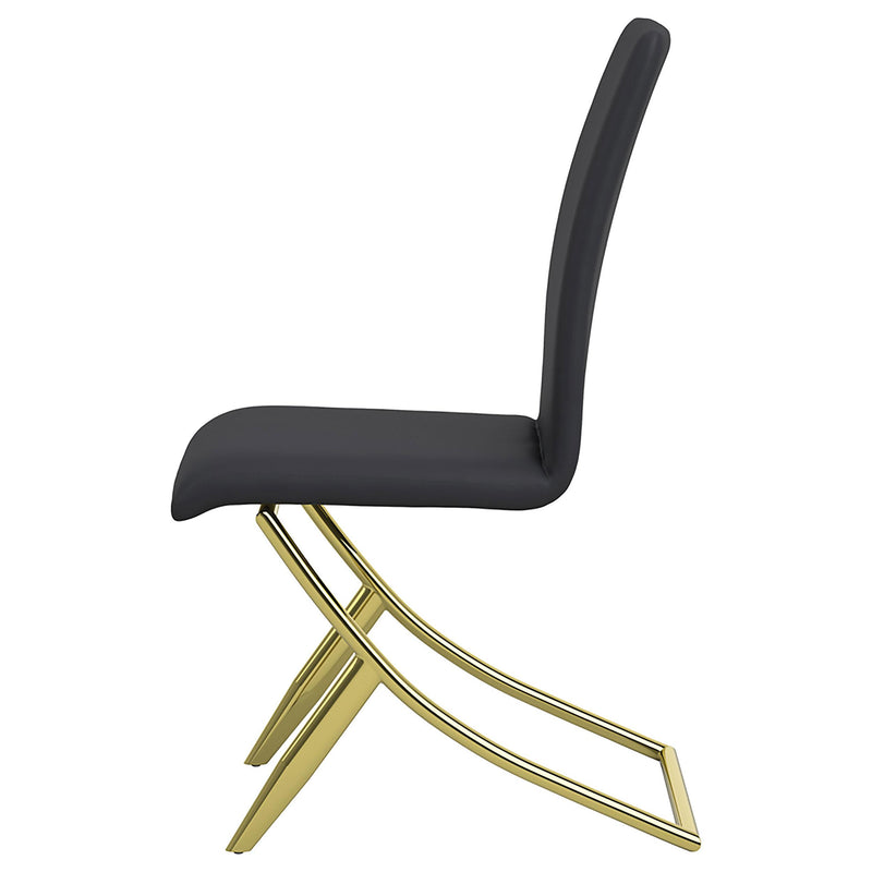  Coaster Furniture Carmelia 105172 Upholstered Dining Side Chair - Black (Set of 4) IMAGE 4