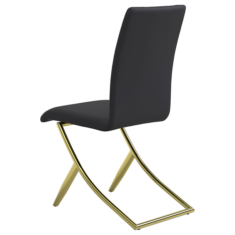  Coaster Furniture Carmelia 105172 Upholstered Dining Side Chair - Black (Set of 4) IMAGE 5
