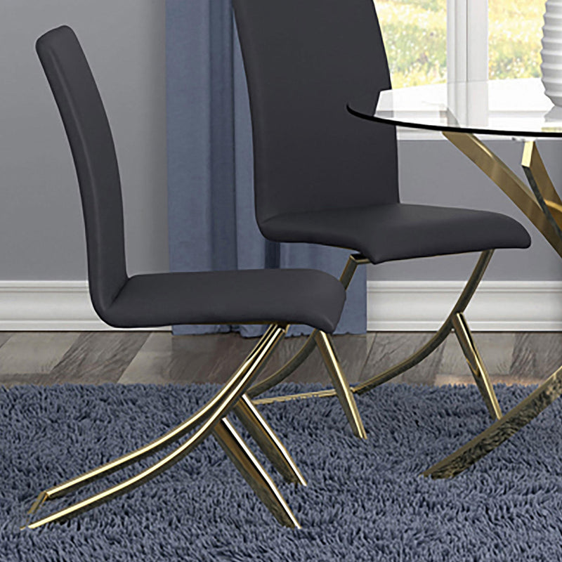  Coaster Furniture Carmelia 105172 Upholstered Dining Side Chair - Black (Set of 4) IMAGE 9
