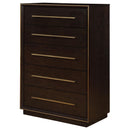 Coaster Furniture Durango 223265 5-Drawer Bedroom Chest - Smoked Peppercorn IMAGE 3