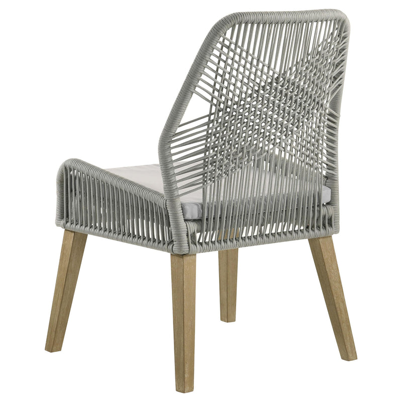  Coaster Furniture Nakia 110033 Woven Rope Dining Side Chairs - Grey IMAGE 5