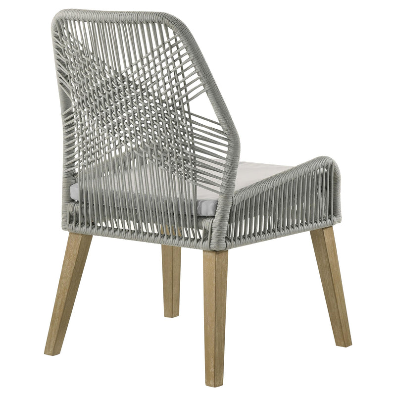  Coaster Furniture Nakia 110033 Woven Rope Dining Side Chairs - Grey IMAGE 6