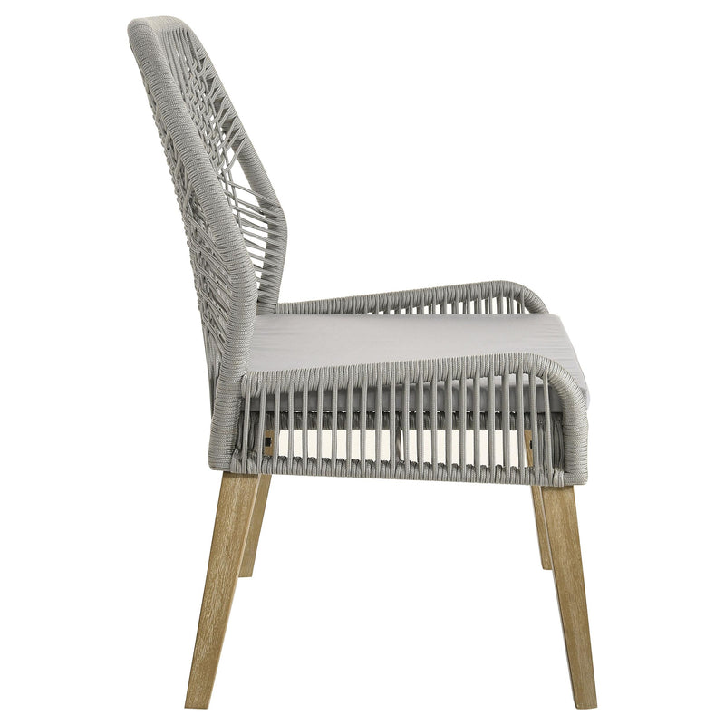  Coaster Furniture Nakia 110033 Woven Rope Dining Side Chairs - Grey IMAGE 7