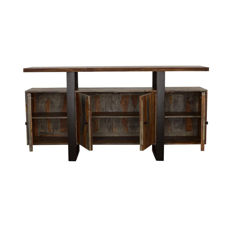  Coaster Furniture Ditman 110185 4-door Solid Wood Sideboard Buffet - Grey Sheesham IMAGE 3