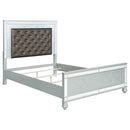  Coaster Furniture Gunnison 223211Q Wood Queen LED Panel Bed - Silver Metallic IMAGE 1