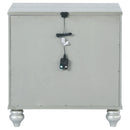  Coaster Furniture Gunnison 223212 2-Drawer Nightstand - Silver Metallic IMAGE 6