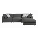  Coaster Furniture Serene 5513 4 pc Sectional (Charcoal) IMAGE 1