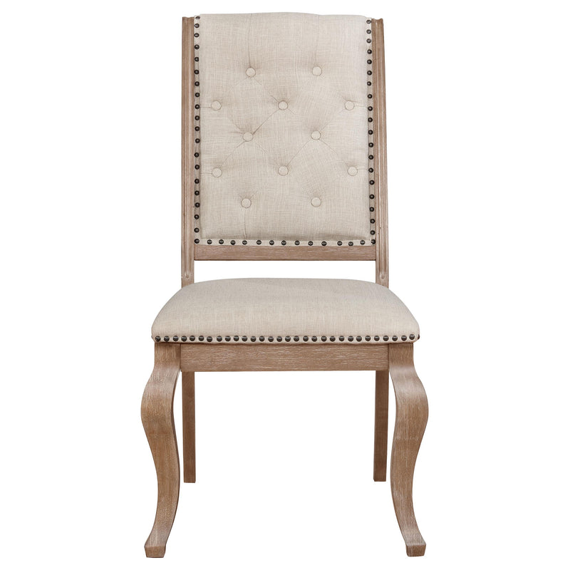  Coaster Furniture Brockway 110292 Upholstered Dining Chair - Barley Brown IMAGE 2
