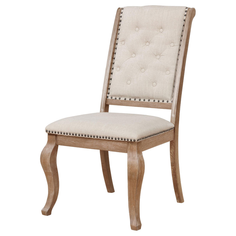  Coaster Furniture Brockway 110292 Upholstered Dining Chair - Barley Brown IMAGE 3