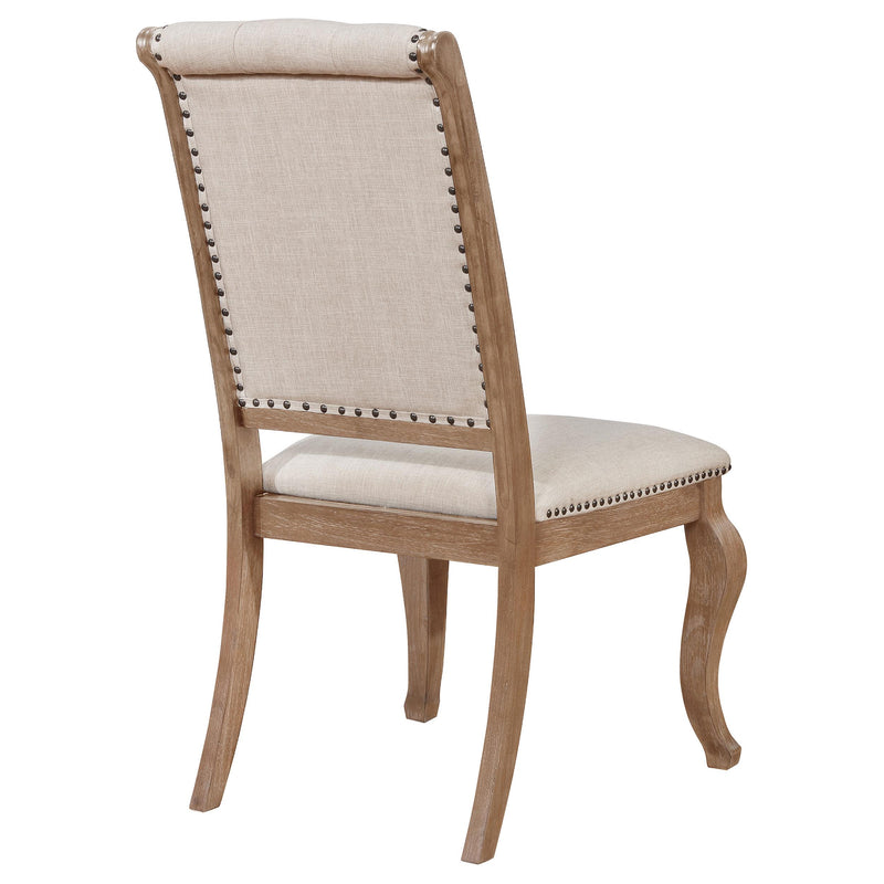  Coaster Furniture Brockway 110292 Upholstered Dining Chair - Barley Brown IMAGE 6