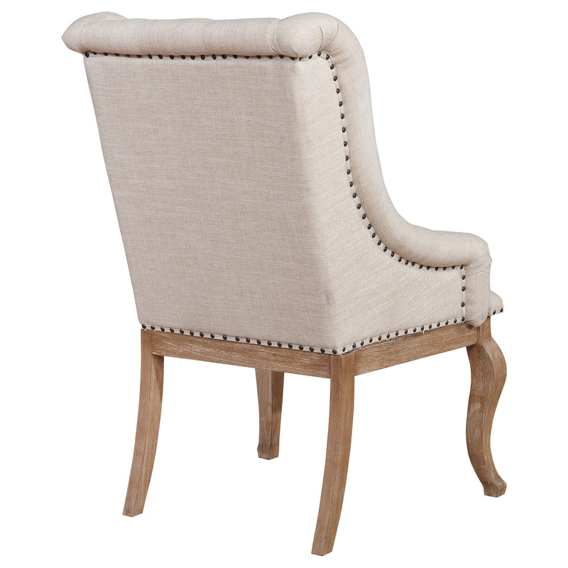  Coaster Furniture Brockway 110293 Upholstered Arm Chair - Barley Brown IMAGE 6