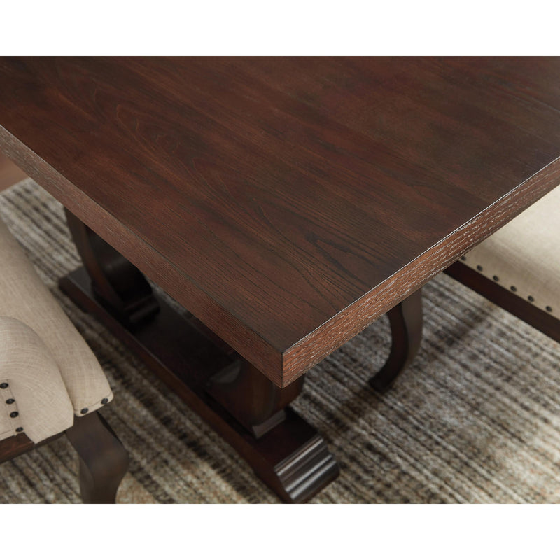  Coaster Furniture Brockway 110311 104-inch Extension Leaf Dining Table - Antique Java IMAGE 3
