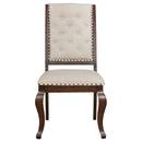  Coaster Furniture Brockway 110312 Upholstered Dining Chair - Barley Java IMAGE 2