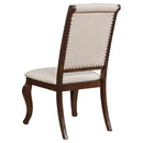  Coaster Furniture Brockway 110312 Upholstered Dining Chair - Barley Java IMAGE 5