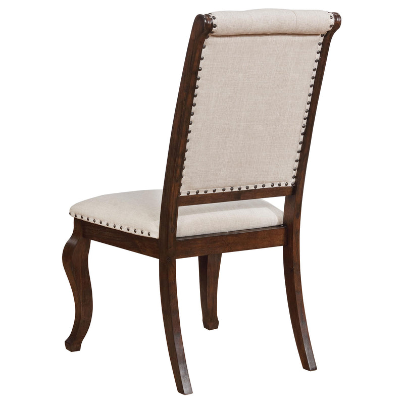  Coaster Furniture Brockway 110312 Upholstered Dining Chair - Barley Java IMAGE 5