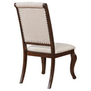 Coaster Furniture Brockway 110312 Upholstered Dining Chair - Barley Java IMAGE 6