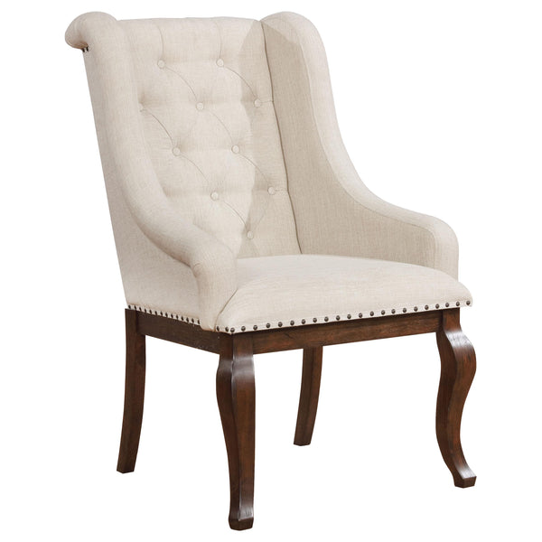  Coaster Furniture Brockway 110313 Upholstered Arm Chair - Barley Java IMAGE 1